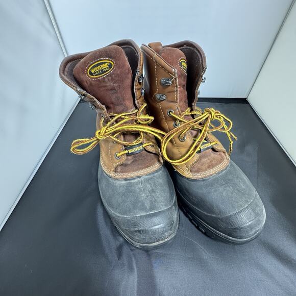 Wolverine SwampMonster Waterproof Safety Toe Work Boots Brown 9.5M EH ASTM F2413 main image 3